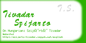 tivadar szijarto business card